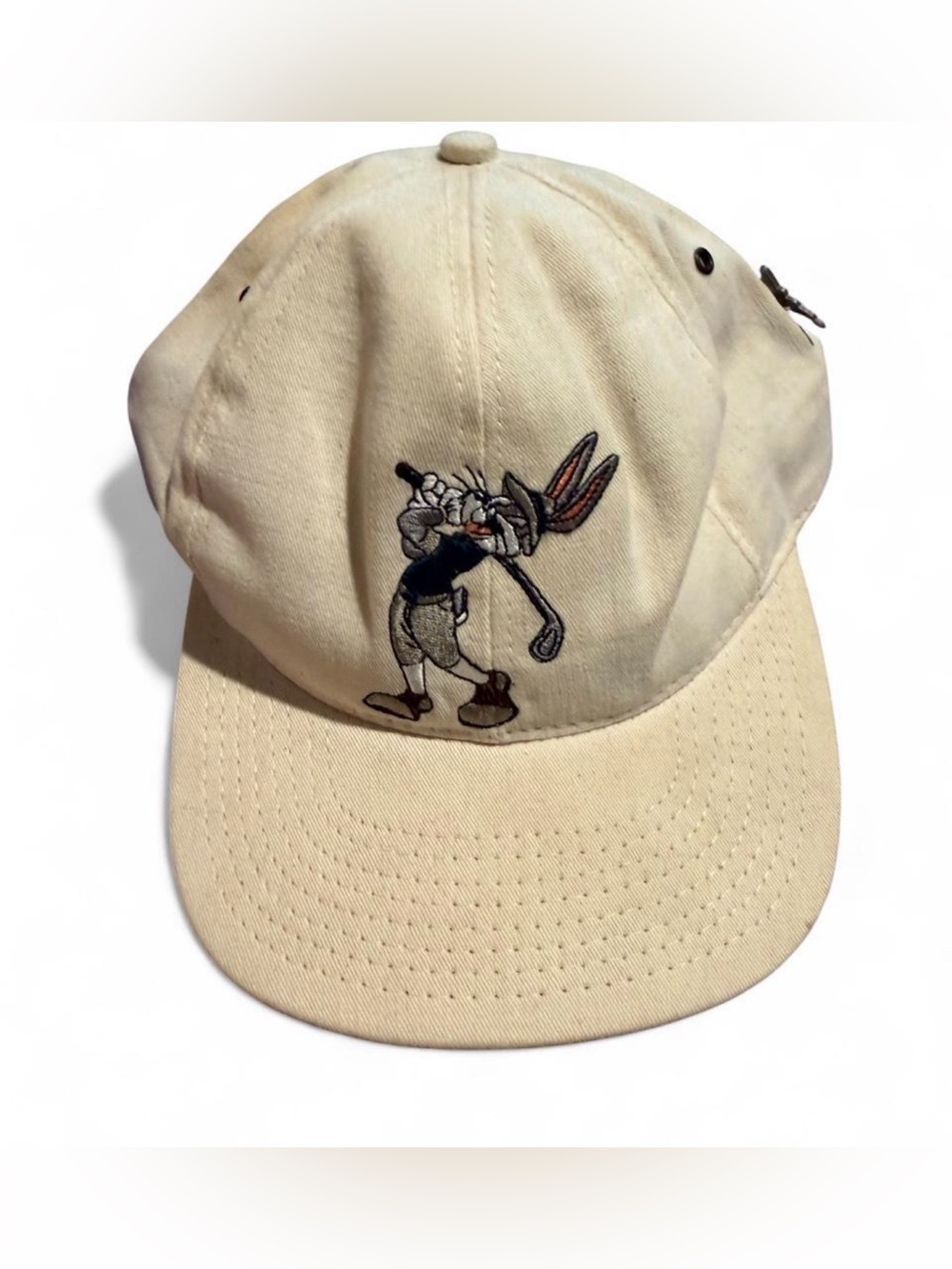 Vintage 90s Beige Golf Bugs Bunny Embroidered Baseball Cap